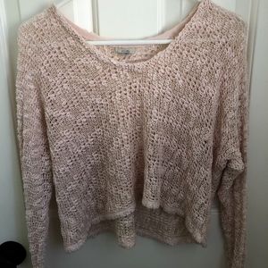 Urban Outfitters Ecote Light Pink Cropped Sweater